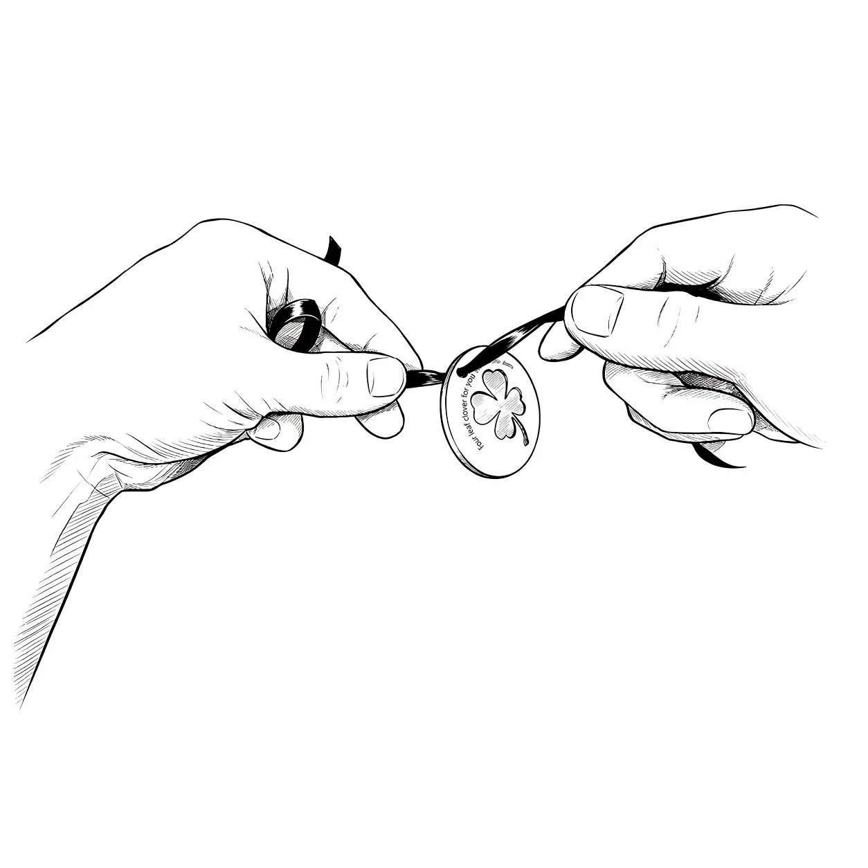 Round fragrance pendant assembly drawing